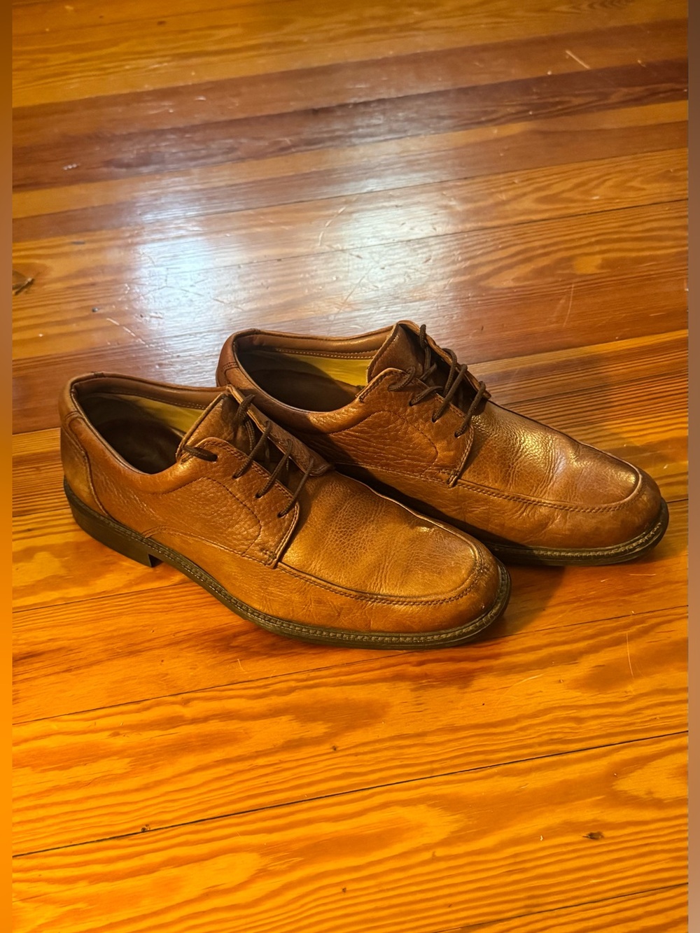 Florsheim Tan Leather Lace-Up Oxfords size 10D